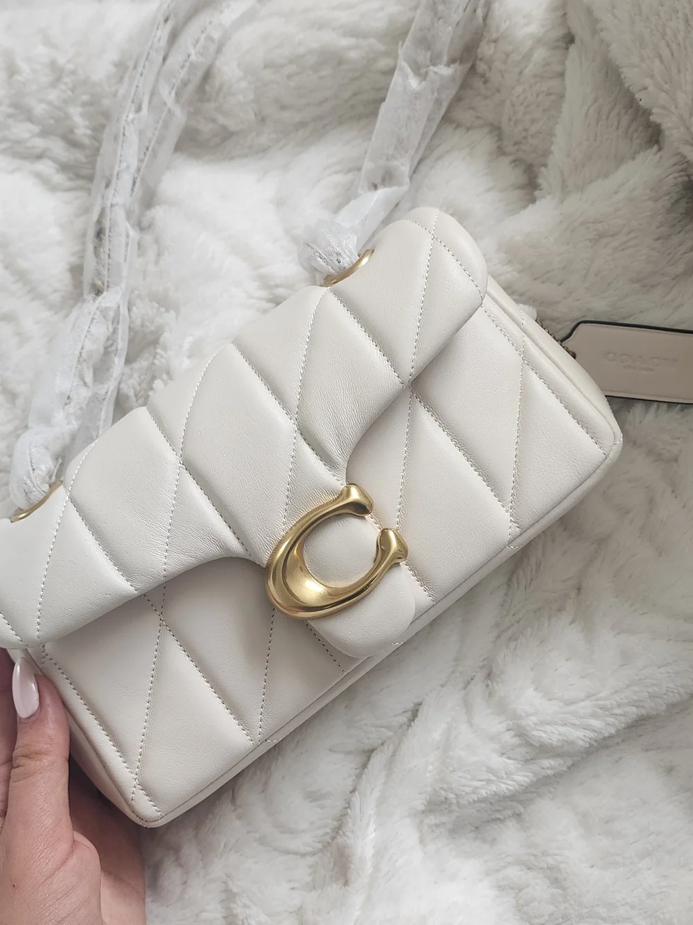 Coach Tabby Shoulder Bag 20 in Cream with Gold Hardware / INVOICE available - Picture 3 of 11
